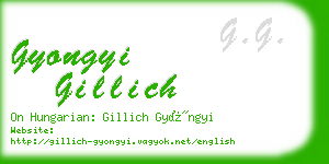 gyongyi gillich business card